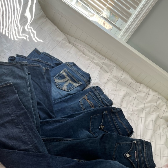 y2k vintage low rise bootcut jeans (a&f, hudson, seven7) 00 & xs & 24/23 - Picture 3 of 3